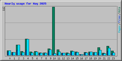 Hourly usage for May 2025