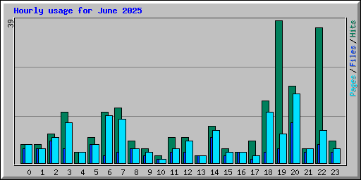 Hourly usage for June 2025