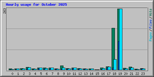 Hourly usage for October 2025